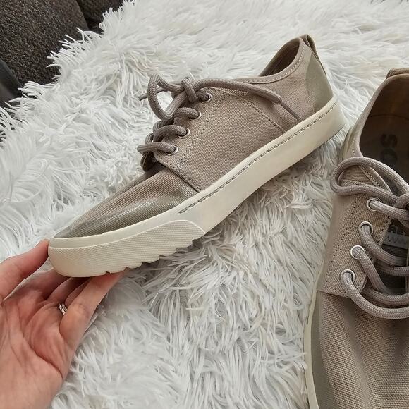 Sorel Grayish Beige Canvas Campsneak Sneakers Size Women's 9 - Picture 2 of 6